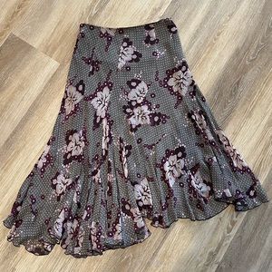 ANNE KLEIN vintage floral ruffle y2k skirt